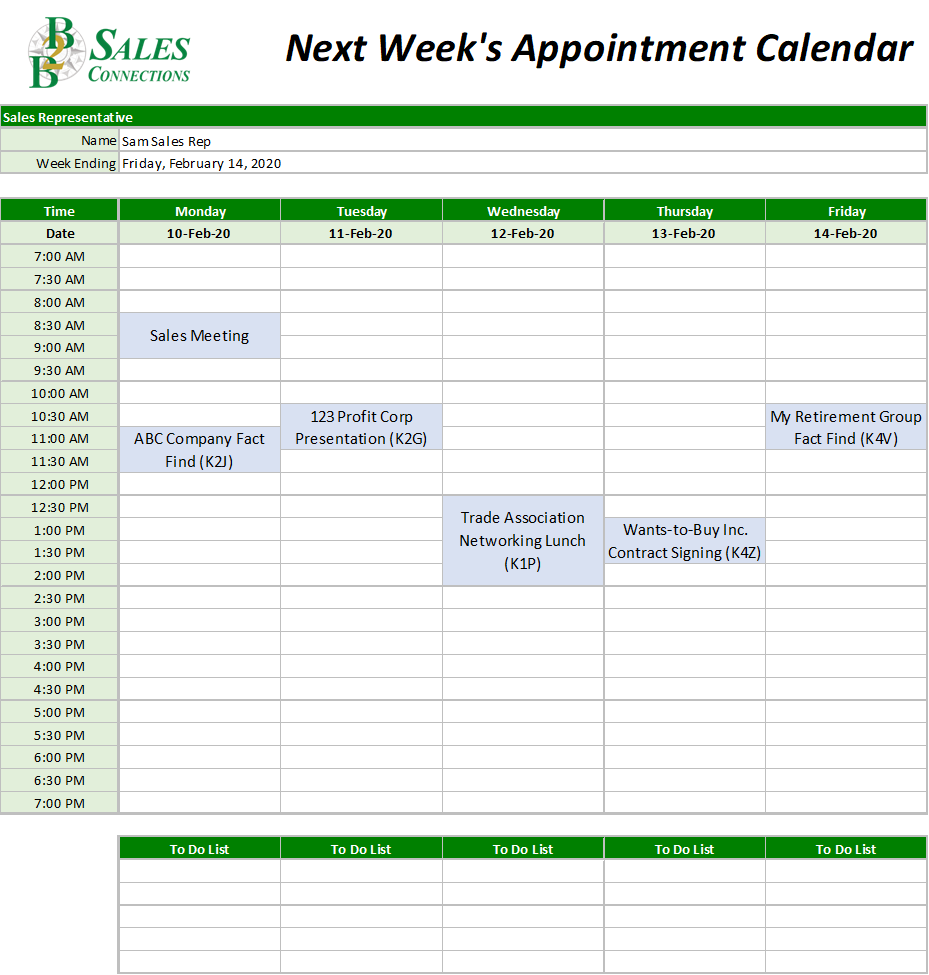 How Salespeople Should Organize Their Time - Sales Tips from B2B Sales Connections