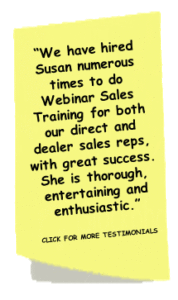 B2B Sales Connections Webinar training testimonial
