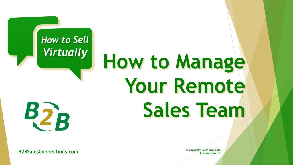 How to Manage Your Remote Sales Team