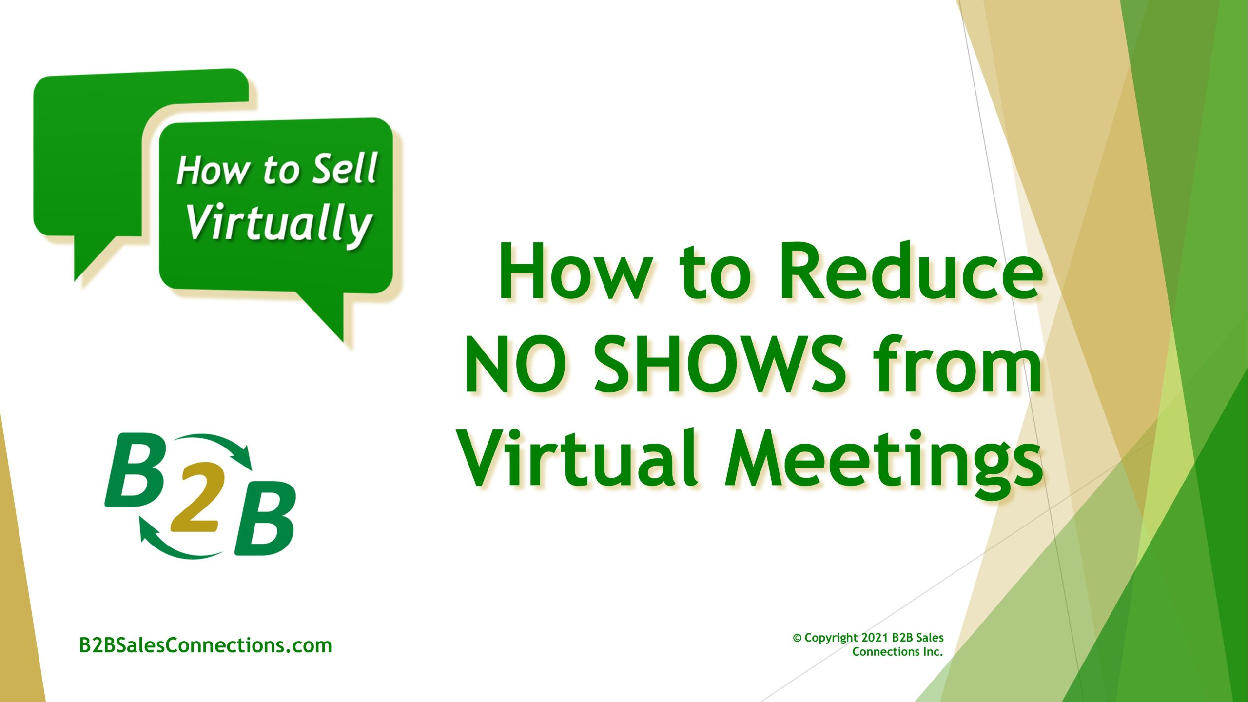 How to Reduce No Shows from Virtual Meetings Sales Training Webinar