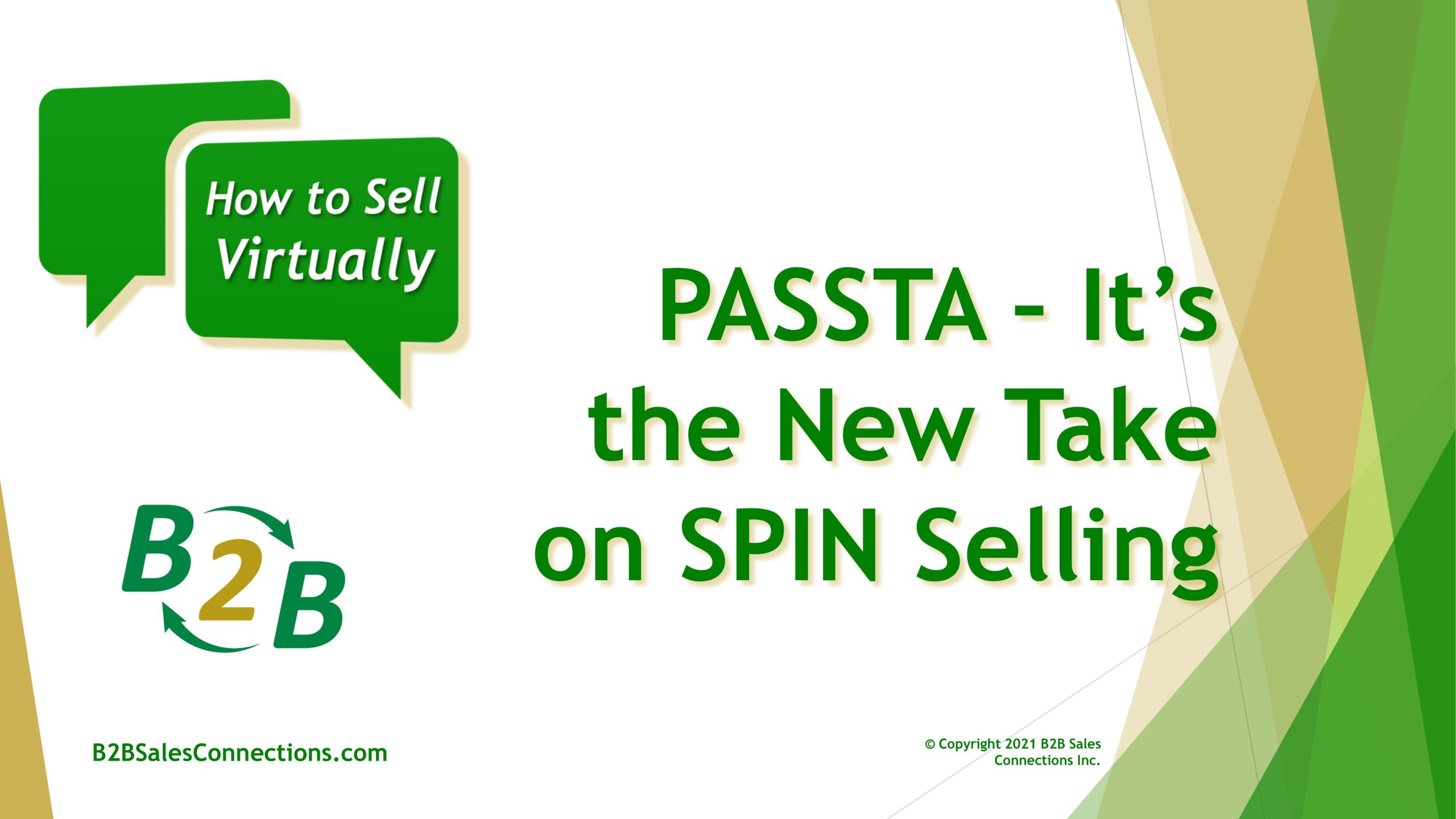 PASSTA Its the New Take on SPIN Selling